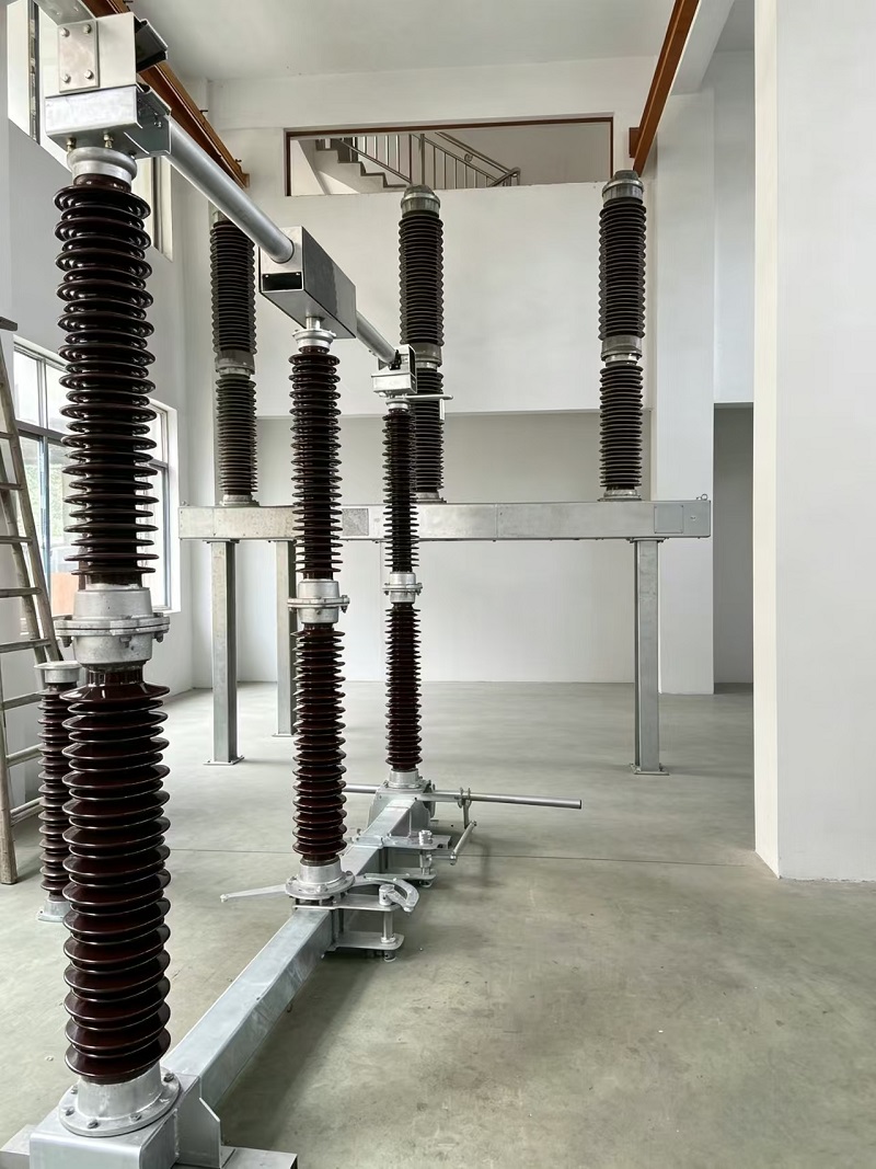 Chave seccionadora de 220kV para aplicações externas de subestações de alta tensão Chave seccionadora de 220kV para aplicações externas de subestações de alta tensão
